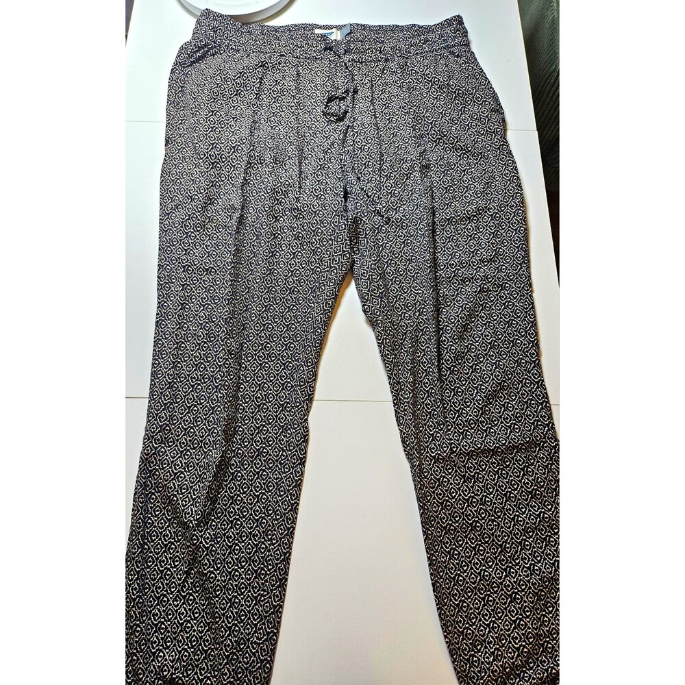 Old Navy Women’s Black White Geometric Ankle Pants Size S Regular